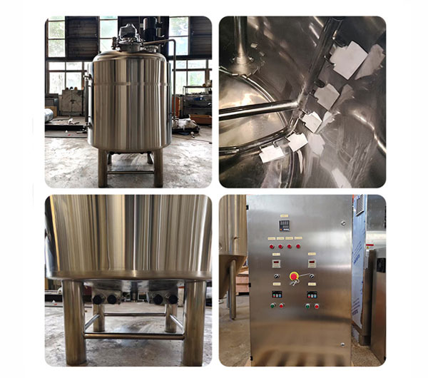 1000L stainless steel double set liquid mixing agitator